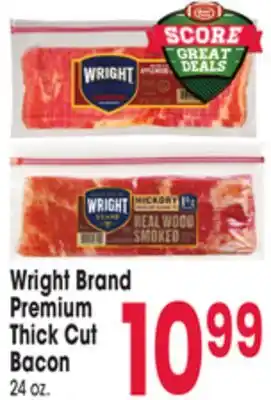 Jewel-Osco Wright brand premium thick cut bacon offer