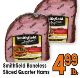 Jewel-Osco Smithfield boneless sliced quarter hams offer