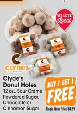 Jewel-Osco Clyde's donut holes offer