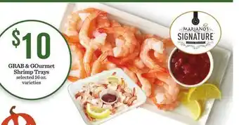 Mariano's Grab & gourmet shrimp trays offer