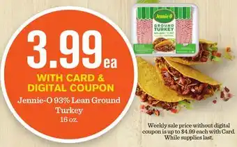 Mariano's Jennie-o 93% lean ground turkey offer