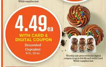 Mariano's Decorated cupcakes offer