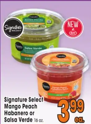 Jewel-Osco Signature select mango peach habanero or salsa verde offer