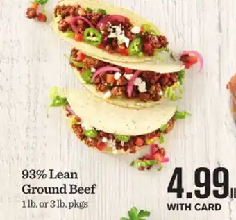 Mariano's 93% lean ground beef offer