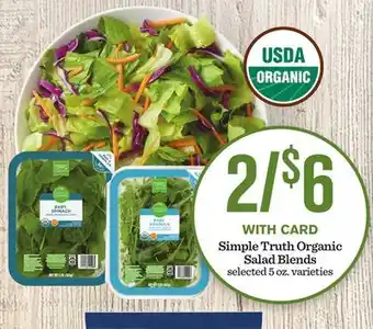 Mariano's Simple truth organic salad blends offer