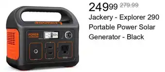 Best Buy Jackery - Explorer 290 Portable Power Solar Generator - Black offer