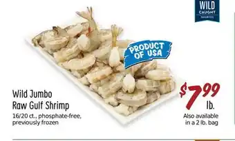 Sprouts Farmers Market Wild jumbo raw gulf shrimp offer