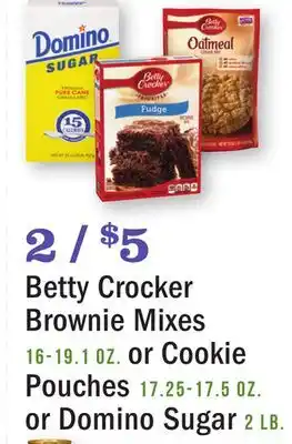 Heinen's Betty crocker brownie mixes 16-19.1 oz. or cookie pouches 17.25-17.5 oz. or domino sugar 2 lb offer