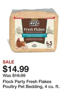 Tractor Supply Company Flock party fresh flakes poultry pet bedding, 4 cu. ft offer
