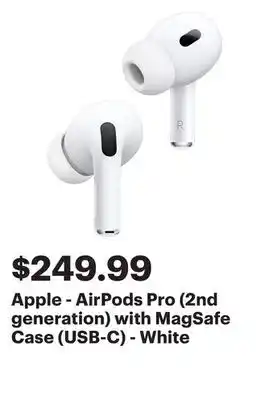 Best Buy Apple - airpods pro (2nd generation) with magsafe case (usb‑c) - white offer