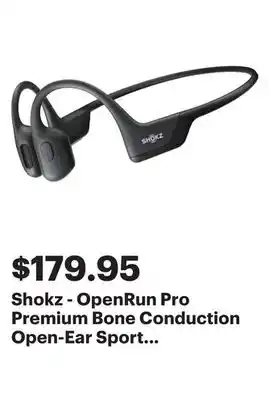 Best Buy Shokz - openrun pro premium bone conduction open-ear sport headphones - black offer