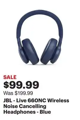 Best Buy Jbl - live 660nc wireless noise cancelling headphones - blue offer
