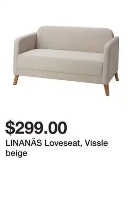 Ikea Linanäs loveseat, vissle beige offer