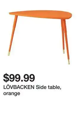 Ikea Lövbacken side table, orange offer