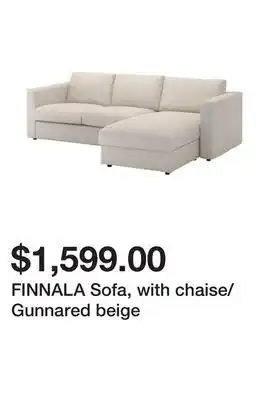 Ikea Finnala sofa, with chaise/gunnared beige offer