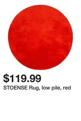 Ikea Stoense rug, low pile, red offer