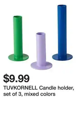 Ikea Tuvkornell candle holder, set of 3, mixed colors offer