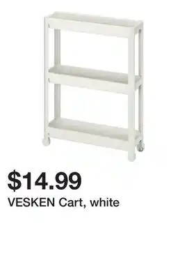 Ikea Vesken cart, white offer