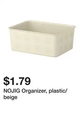 Ikea Nojig organizer, plastic/beige offer