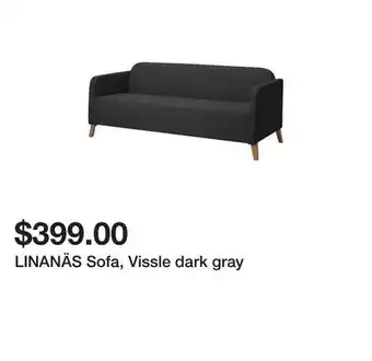 Ikea Linanäs sofa, vissle dark gray offer