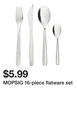 Ikea Mopsig 16-piece flatware set offer