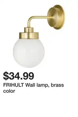 Ikea Frihult wall lamp, brass color offer