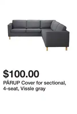 Ikea Pärup cover for sectional, 4-seat, vissle gray offer