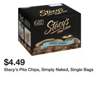 Wegmans Stacy's pita chips, simply naked, single bags offer