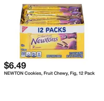 Wegmans Newton cookies, fruit chewy, fig, 12 pack offer