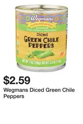 Wegmans Wegmans diced green chile peppers offer