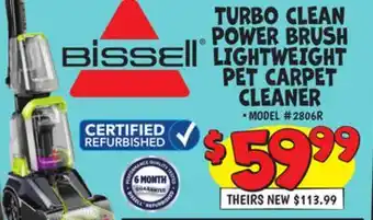 Ollie's Bissell turbo clean power brush lightweight pet carpet cleaner offer