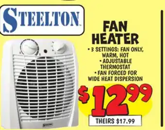 Ollie's Steelton fan heater offer