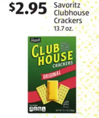 Aldi Savoritz clubhouse crackers offer