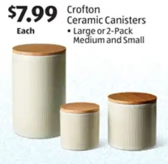 Aldi Crofton ceramic canisters offer