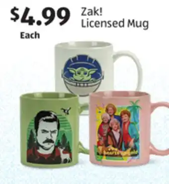 Aldi Zak! licensed mug offer