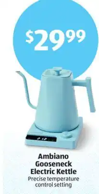 Aldi Ambiano gooseneck electric kettle offer