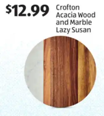 Aldi Crofton acacia wood and marble lazy susan offer