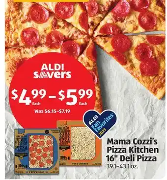 Aldi Mama cozzi's pizza kitchen 16 deli pizza offer