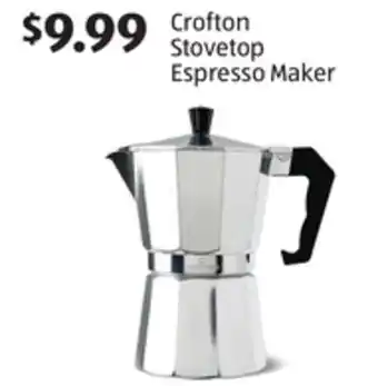 Aldi Crofton stovetop espresso maker offer
