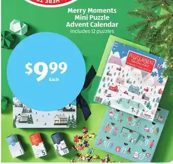 Aldi Merry moments mini puzzle advent calendar offer