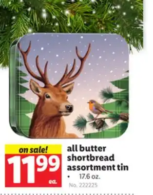 Lidl All butter shortbread assortment tin offer