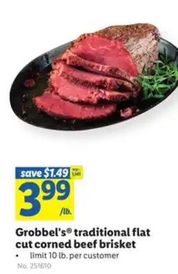 Lidl Grobbel's traditional flat cut corned beef brisket offer
