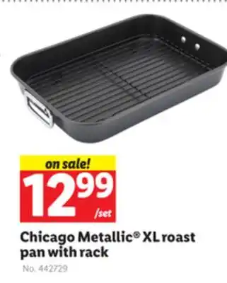 Lidl Chicago metallic xl roast pan with rack offer