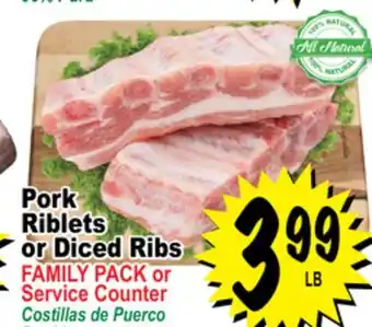 Superior Grocers Pork riblets or diced ribs offer