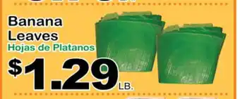 Superior Grocers Banana leaves offer