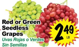 Superior Grocers Red or green seedless grapes offer