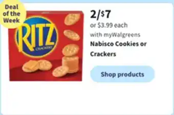Walgreens Nabisco cookies or crackers offer