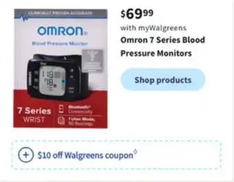 Walgreens Omron 7 series blood pressure monitors offer