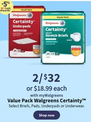 Walgreens Value pack walgreens certainty offer