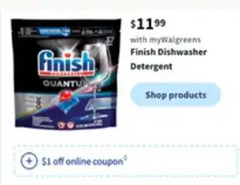 Walgreens Finish dishwasher detergent offer
